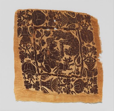 Carré avec une scène de chasse, byzantin - Unbekannt