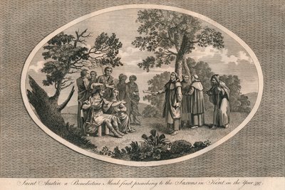 Saint Augustin, moine bénédictin, prêchant pour la première fois aux Saxons dans le Kent, 597, 1793 - Unbekannt