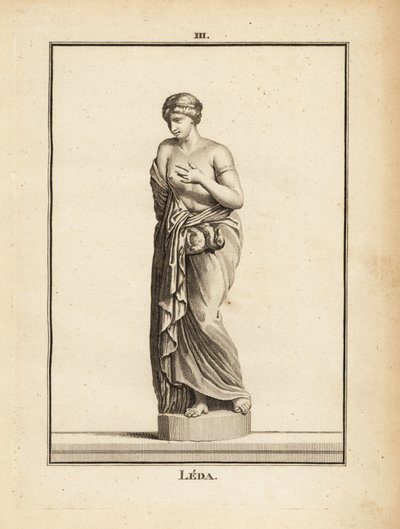 Statue de Léda, princesse étolienne devenue reine de Sparte, séduite par Zeus sous la forme d