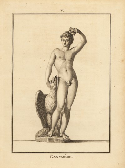Statue du jeune berger Ganymède, enlevé par Zeus, avec un aigle - Unbekannt