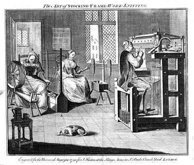Atelier de métier à bas, 1750 - Unbekannt