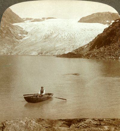 Courant de glace solide, glacier de Hardanger et lac où il fond, Norvège, vers 1905 - Unbekannt