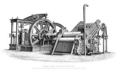 Moulin à sucre et machine à vapeur, 1866 - Unbekannt