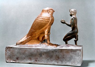 Taharqa devant le faucon Hemen, Égypte ancienne, 7e siècle av. J.-C. - Unbekannt