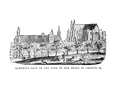 Vue de Tempests Park sous le règne de Charles II, vers 1870 - Unbekannt