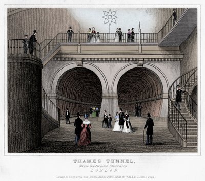 Tunnel de la Tamise, Londres, 19e siècle - Unbekannt