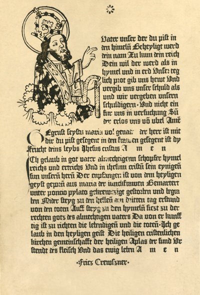 Le Tout-Puissant, avec le Paternoster, Ave Maria et Credo en allemand, 1915 - Unbekannt