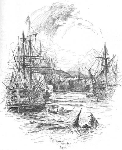La bataille a été maintenue avec une fureur ininterrompue pendant plus de quatre heures, vers 1895, 1902 - Unbekannt