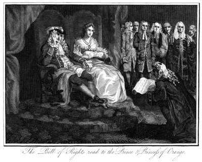 Lecture de la Déclaration des droits au prince et à la princesse d