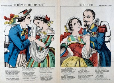 Le départ et le retour du conscrit, XIXe siècle - Unbekannt