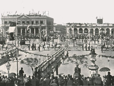 La grande place un jour de fête, Montevideo, Uruguay, 1895 - Unbekannt