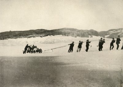 La voiture dans la neige molle, après le retour du navire - Unbekannt