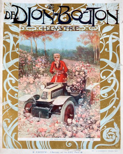 Le Dérapage, illustration du magazine Le De Dion-Bouton, 1909 - Unbekannt
