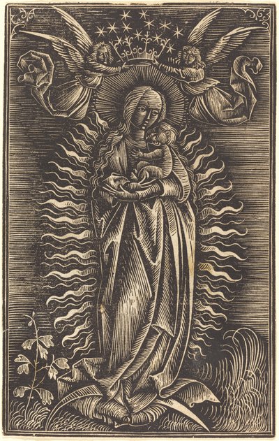 La Vierge couronnée par deux anges - Unbekannt