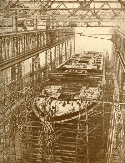 Le Paquebot White Star Doric en Construction, vers 1930 - Unbekannt
