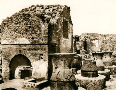 La boulangerie et le moulin, Pompéi, Italie, vers 1900 - Unbekannt