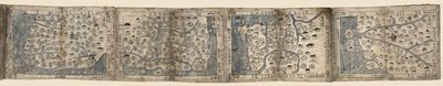 Titre de la couverture. Les feuilles sont jointes bout à bout et pliées en accordéon. Étiquette collée au verso de la carte de Hamgyŏng-do : Bunkŏdŏ Shoten. Disponible également via le site Web de la Bibliothèque du Congrès en tant qu