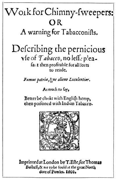 Page de titre de Travail pour ramoneurs ou Un avertissement pour les tabacconistes, 1602 1956 - Unbekannt