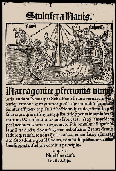 Page de titre du livre La Nef des fous de Sebastian Brant - Unbekannt