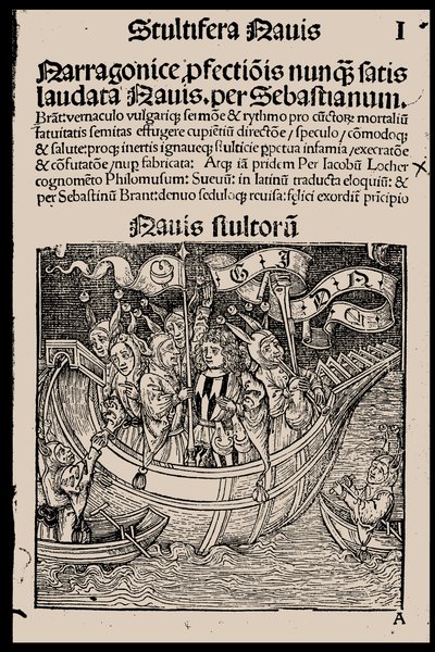 Page de titre du livre La Nef des fous de Sebastian Brant, 1497 - Unbekannt