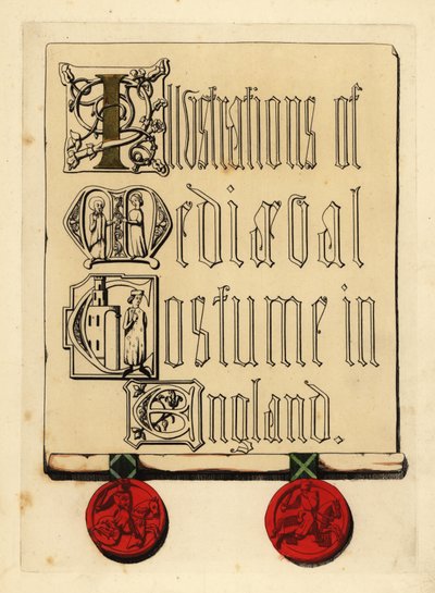 Page de titre avec lettrage illuminé et sceaux de cire rouge - Unbekannt