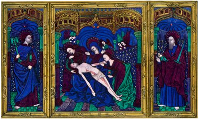 Triptyque, émail champlevé sur cuivre - Unbekannt