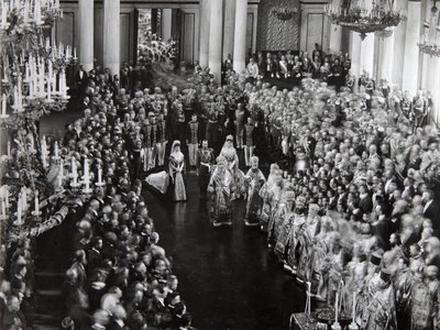 Tsar Nicolas II à la cérémonie d