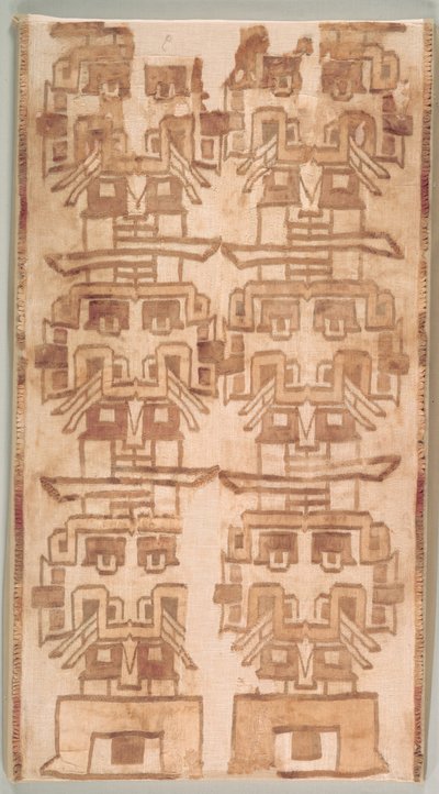 Deux fragments de textile avec des têtes à crocs, 500-200 av. J.-C. - Unbekannt