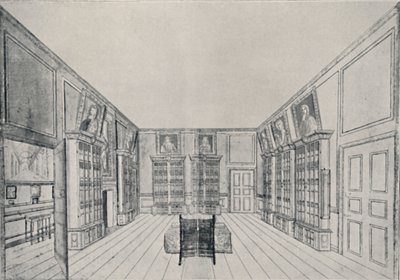Vue intérieure de la bibliothèque de Samuel Pepys dans le bâtiment de York - Unbekannt