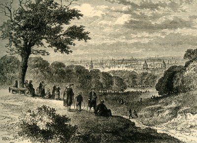 Vue de One-Tree Hill, Greenwich Park, en 1846, vers 1878 - Unbekannt