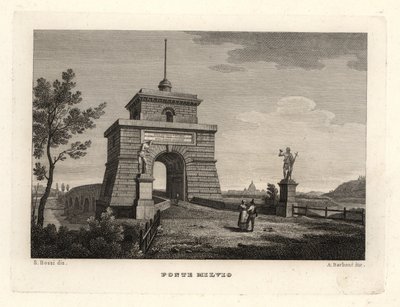 Vue du pont Milvius, Rome - Unbekannt
