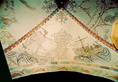 Navire viking avec proue de dragon, XIVe siècle - Unbekannt