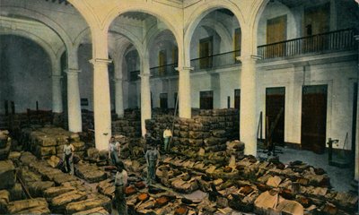 Entrepôt de tabac en feuilles, La Havane, Cuba, vers 1910 - Unbekannt
