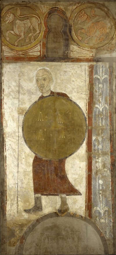 Guerrier avec bouclier, première moitié du 12ème siècle, possiblement 1129-34 - Unbekannt