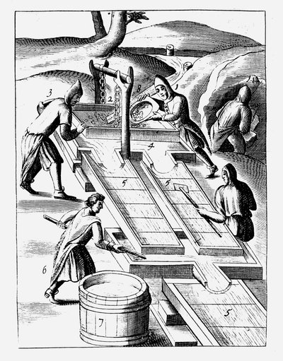 Lavage du minerai pour extraire l