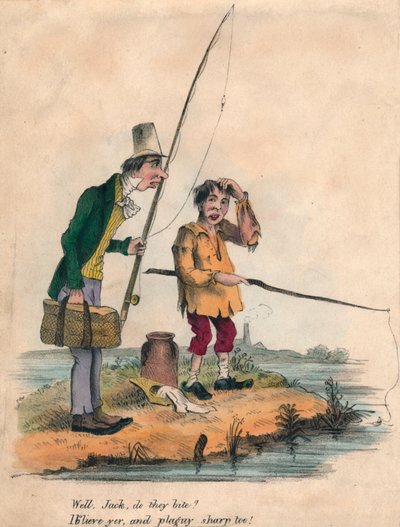 Eh bien, Jack, mordent-ils ? Je crois que oui, et sacrément fort aussi !, début du 19e siècle - Unbekannt