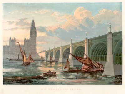 Pont de Westminster, Londres, vue depuis la rive sud de la Tamise - Unbekannt