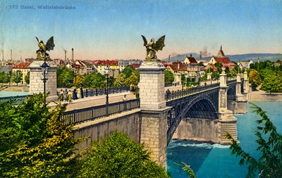Pont Wettstein, Bâle, Suisse, vers 1936 - Unbekannt