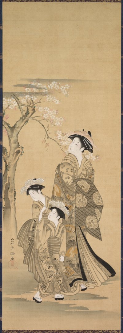 Femme et deux enfants, années 1900 - Unbekannt
