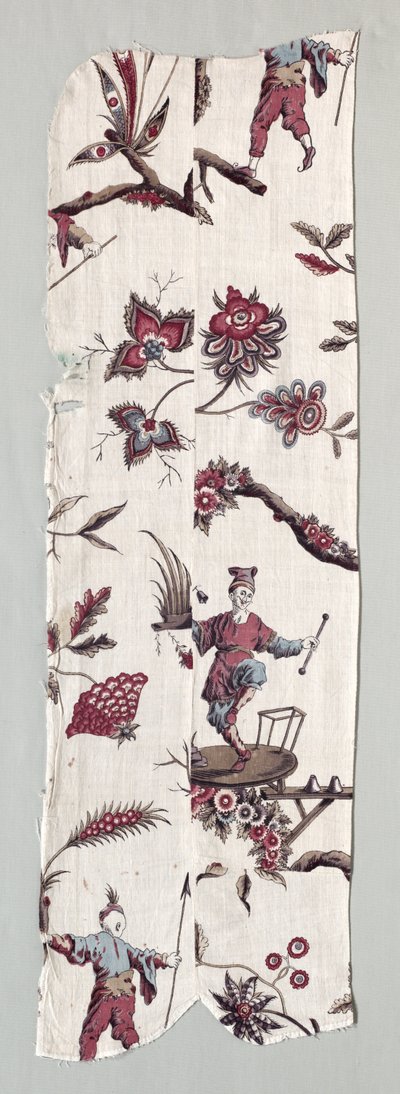 Fragments de textile imprimé sur bois, c. 1785 - Unbekannt
