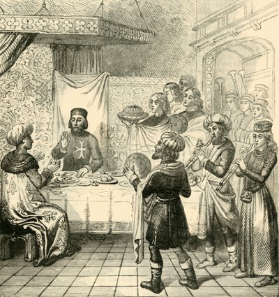 Zizim dînant avec le grand maître de Rhodes, 1890 - Unbekannt