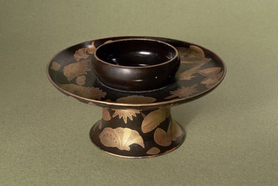 Support de tasse avec décoration Nashiji, japonais, 19e siècle - Unbekannt Unbekannt