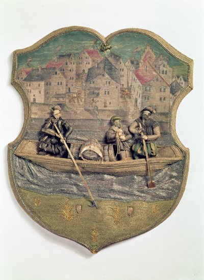 Symbole de guilde brodé exécuté par Wolf Popp, Passau, vers 1574-5 - Unbekannt Unbekannt