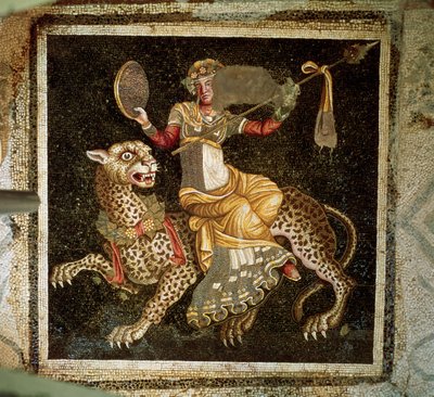 Mosaïque de Dionysos chevauchant un léopard c.180 après J.-C. - Unbekannt Unbekannt