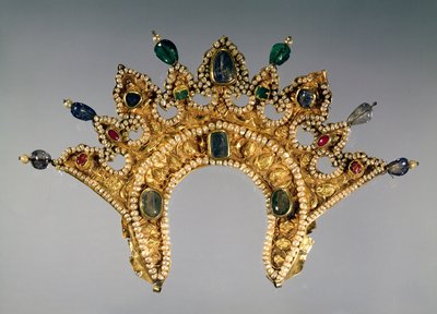 Diadème russe, or serti de perles et de pierres semi-précieuses, début XVIIe siècle - Unbekannt Unbekannt