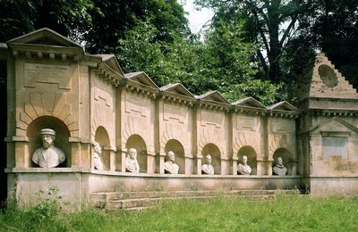 Stowe, Temple des Dignitaires Britanniques, conçu par William Kent vers 1735, Buckinghamshire, Royaume-Uni - Unbekannt Unbekannt
