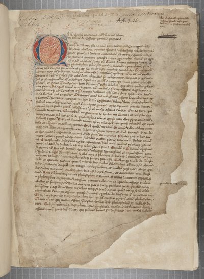 Transcription, en trois mains, des œuvres philosophiques de Marcus Tullius Cicero apparemment tirées de l