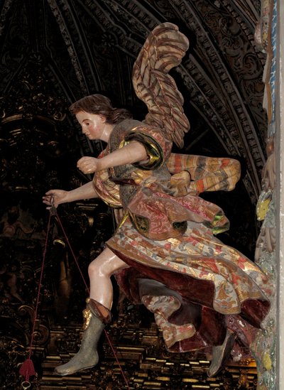 Ange rebondissant - Sculpture, art baroque - Unbekannter Künstler
