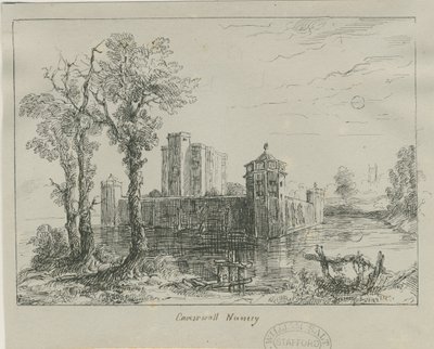 Château de Caverswall : croquis à l