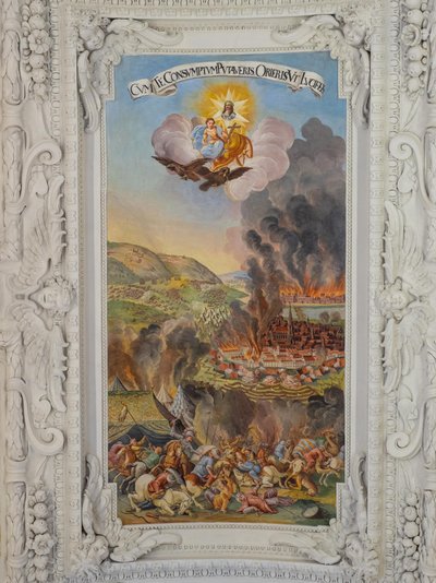 Fresque au plafond dans l